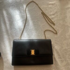 Salvatore Ferragamo Crossbody Bag with Gold Chain
